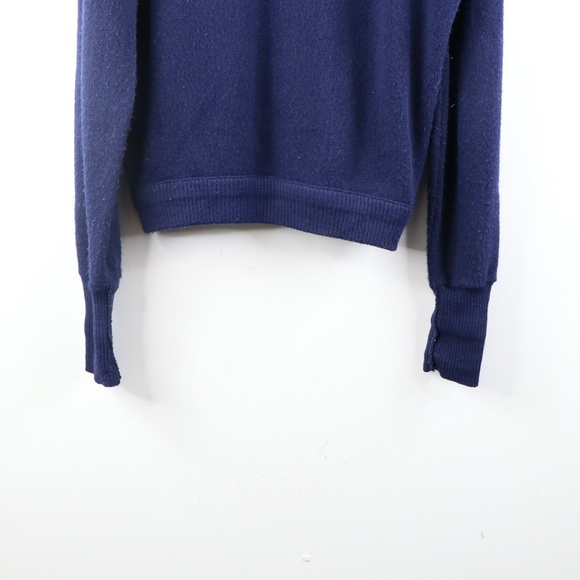 Vintage 70s Rockabilly Knit Cardigan Sweater Blue - Picture 8 of 8